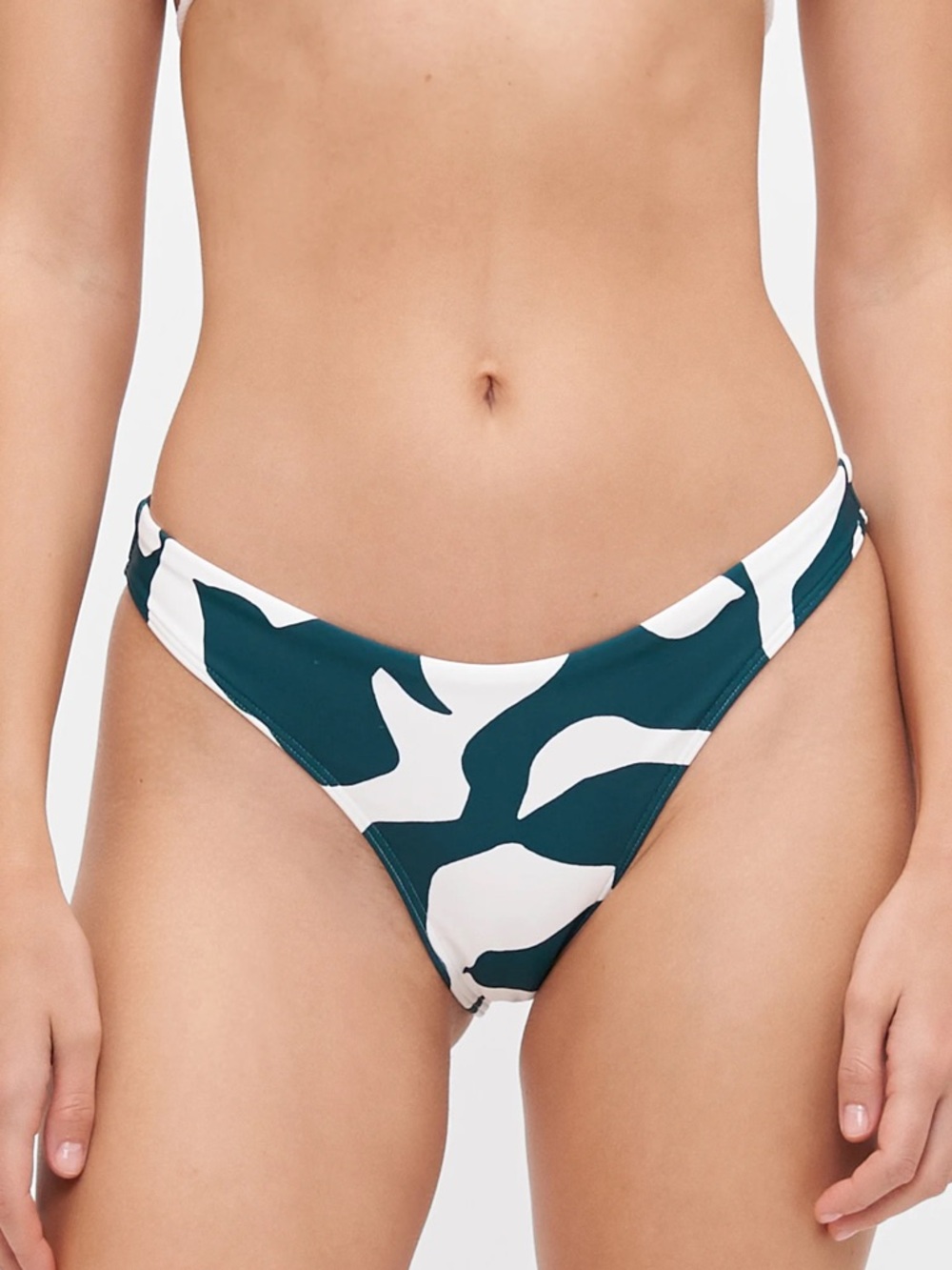 Abercrombie & Fitch Teal and White Printed Bikini Bottom